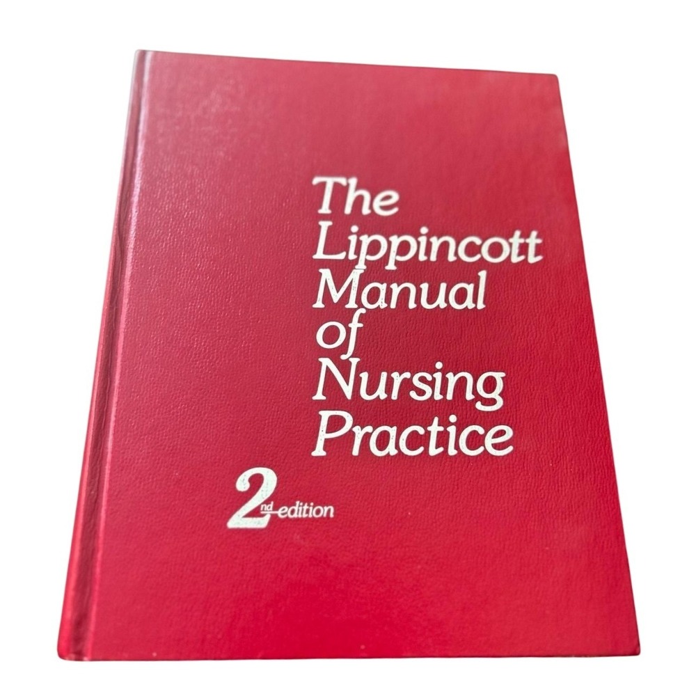 Vintage Lippincott Manual of Nursing Practice 2nd Edition Red Hardcover Medical‎